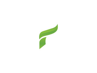Poster - Logo r letter. Isolated on white background. R letter logo with green color.
