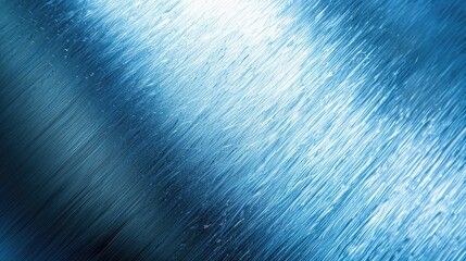 Poster - Reflective background of blue stainless steel texture