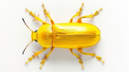 Wall Mural - state potato beetle on white background