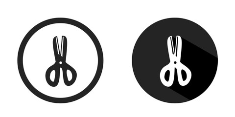 Scissors logo. Scissors icon vector design black color. Stock vector.