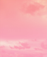 Wall Mural - pink sky and clouds background