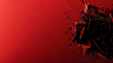 futuristic black background with red light technology