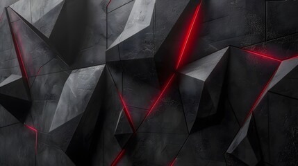 futuristic black background with red light technology