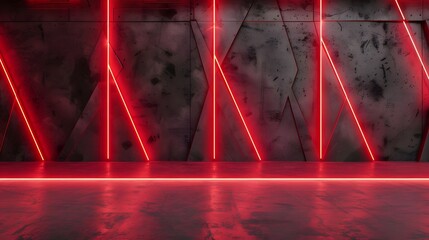 futuristic black background with red light technology