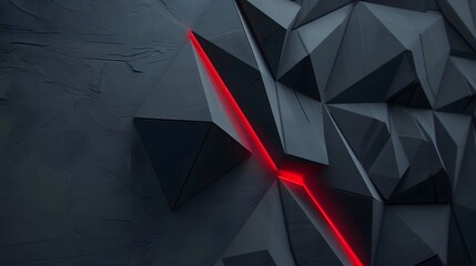 futuristic black background with red light technology