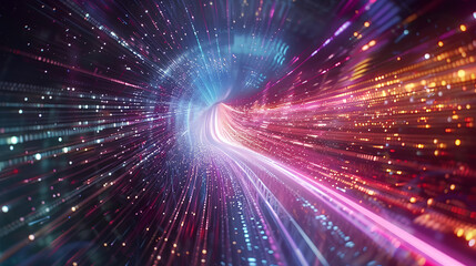 Poster - data stream concept abstract background