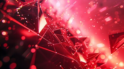 futuristic black background with red light technology