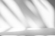 © Media  - Wall interior background, studio and backdrops show products.with shadow from window color white and grey. background for text insertion and presentation product