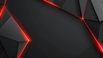 futuristic black background with red light technology