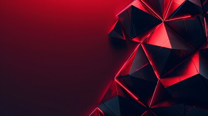 futuristic black background with red light technology