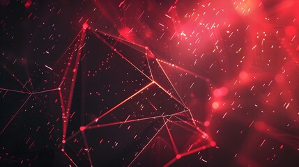 futuristic black background with red light technology