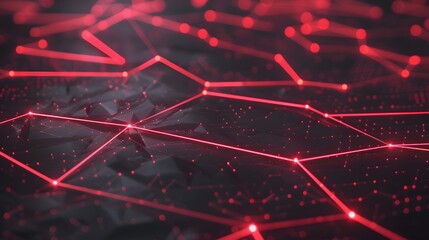 futuristic black background with red light technology