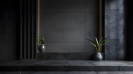 Wall Mural - plant in a room for photo background and product placement