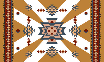 Wall Mural - Native American Geometric tribal Ethnic, Navajo Indian American traditional pattern