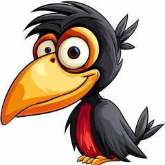 Wall Mural - Crazy Cartoon Bird Vector