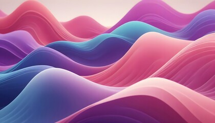 Wall Mural - 3d wave abstract color background