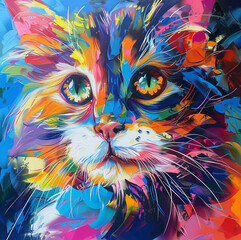  cat cute vibrant