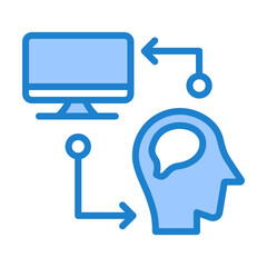 Wall Mural - Brain Computer Interfaces Icon