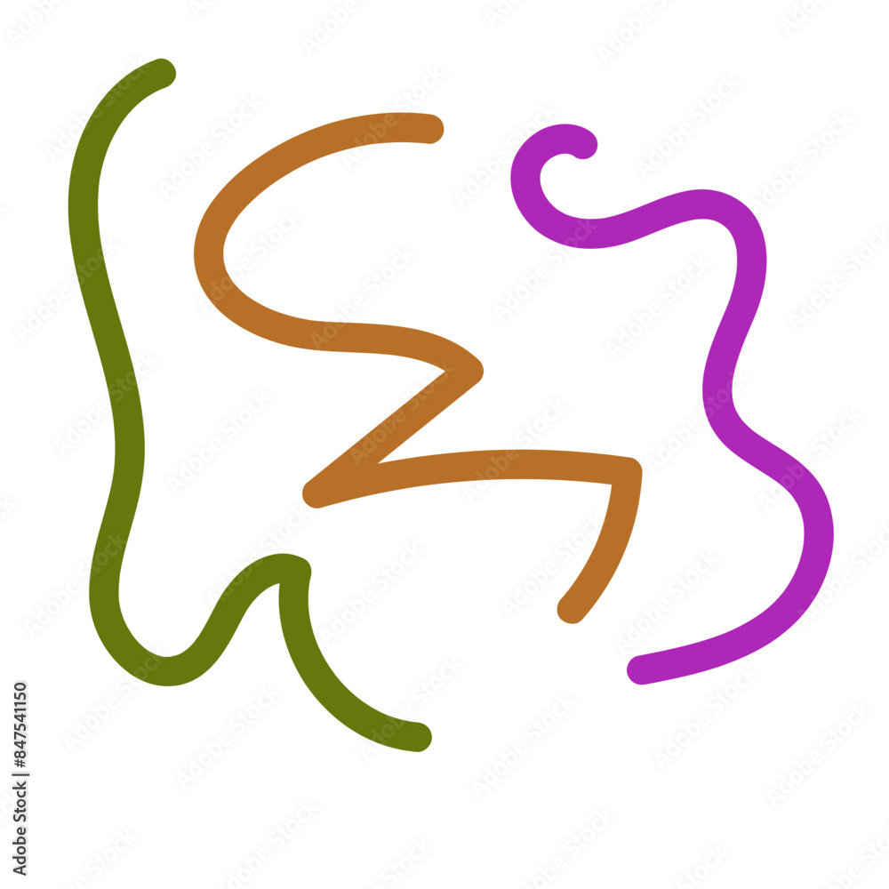 Abstract squiggly lines vectors