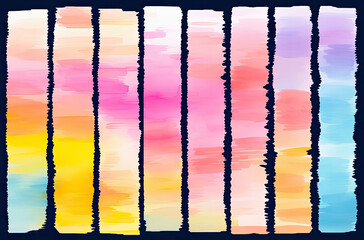 Poster - Paintbrush painting gradient colorful elements decorative creative design 