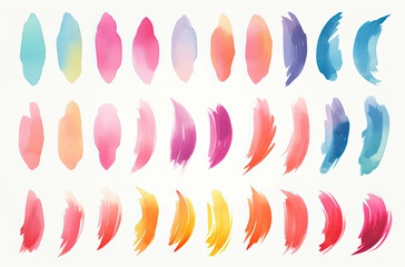 Poster - Paintbrush painting gradient colorful elements decorative creative design 