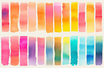 Poster - Paintbrush painting gradient colorful elements decorative creative design 
