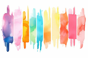 Poster - Paintbrush painting gradient colorful elements decorative creative design 