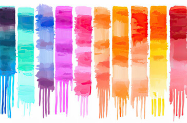 Poster - Paintbrush painting gradient colorful elements decorative creative design 