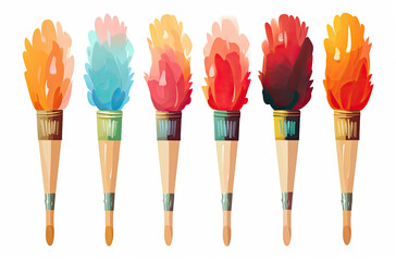 Poster - Paintbrush paint watercolor abstract background elements decorative design