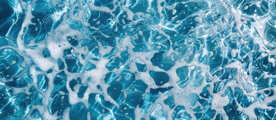 Wall Mural - Rippled water in swimming pool - a detailed background.