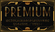 © Buch&Bee - Art deco font type or golden 1920s elegant typeface and vintage alphabet, vector English letters. Art deco font in 20s retro vintage style, art nouveau type with golden classic typeface letters
