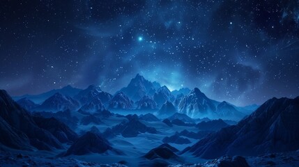 Wall Mural - Dark Night Sky in the Desert