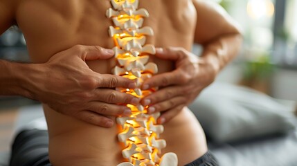 Wall Mural - a chiropractor adjusting a patient's spine.