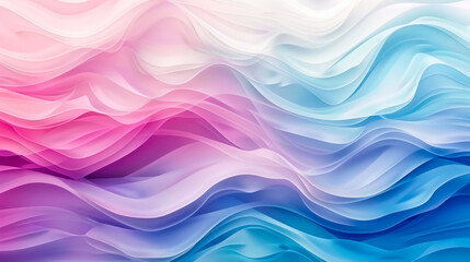 Wall Mural - Soft pink and blue abstract wavy background