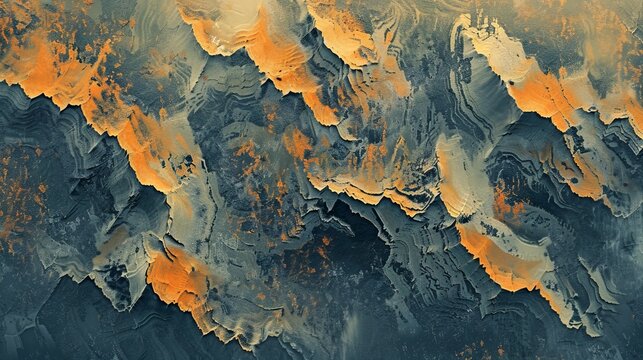 Textured impasto strokes mountainous terrain abstract background