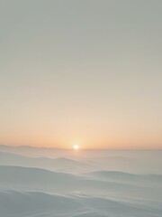 Wall Mural - Minimalist Desert Sunrise.