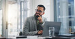 © AchillesReel/peopleimages.com - Office, laptop and businessman with thinking at desk for creative company, schedule and planning. Web design, employee and male person with idea by tech for SEO email, problem solving and ux solution