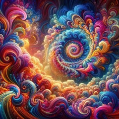 Wall Mural - psychedelic art wallpaper