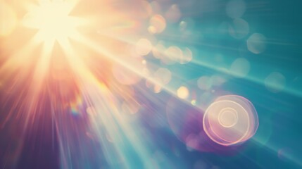 Poster - A surreal gradient background with a distorted lens flare overlay, creating a dreamlike and otherworldly atmosphere