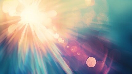 Poster - A surreal gradient background with a distorted lens flare overlay, creating a dreamlike and otherworldly atmosphere