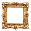© eobrazy_pl - Transparent beautiful wooden golden old style frame, decorative clipart