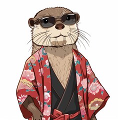 Wall Mural - Otter Japanese Street Fashion