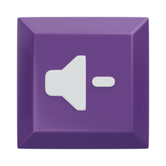 Poster - 3D Volume Down Keyboard Key