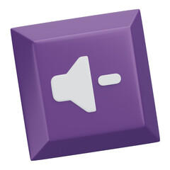 Poster - 3D Volume Down Keyboard Key