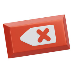 Poster - 3D Backspace 2 Keyboard Key