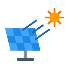 Wall Mural - Solar panel  Flat icon