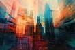 © Parintron - Abstract cityscape with colorful motion blur effect, capturing modern urban architecture at sunset.