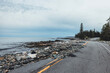 © Cavan Images - Road damage from coastal storm, Acadia National Park, Maine