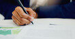 © Lensburg/peopleimages.com - Businessman, hand and signature for document in office with application and legal contract for compliance. Male attorney, fingers and writing on paperwork for policy agreement and partnership deal