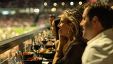 People Dining at a VIP Restaurant in a Stadium